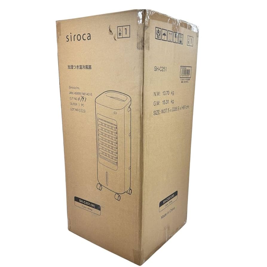 未使用品！シロカのなごみ SH-C251 加湿つき温冷風扇 ホワイト Amazon | 加湿つき温冷風扇 シロカのなごみ SH-C252[冷風/送風